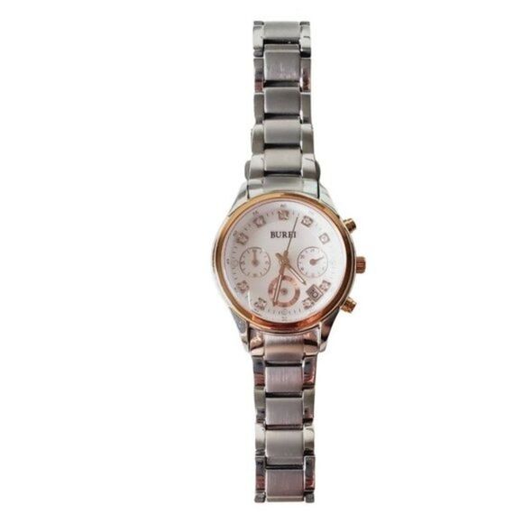 BUREI Luxury Auto Date Display Gold Quartz Analog Watch GUC main image 9